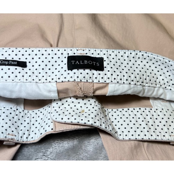 Talbots Perfect Crop Pants Womens 12 Khaki Casual Business Work Everyday - Picture 14 of 16